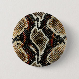 Macaron Rond 5 Cm motif de reptile sauvage imprimé de serpent python