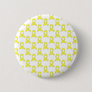 Macaron Rond 5 Cm Motif de ruban jaune