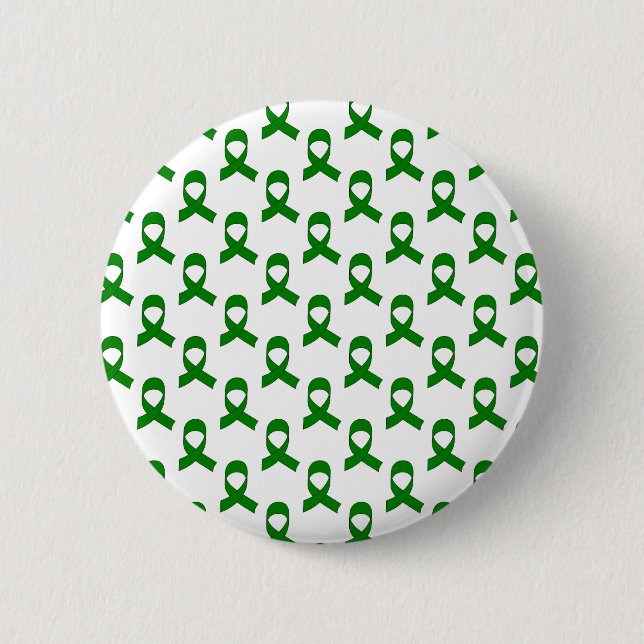Macaron Rond 5 Cm Motif de ruban vert (Devant)