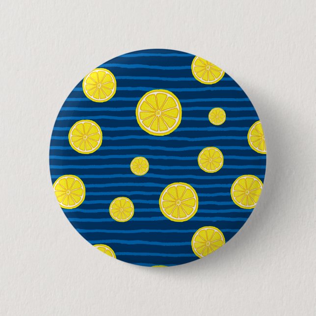 Macaron Rond 5 Cm Motif de tranches de citron (Devant)