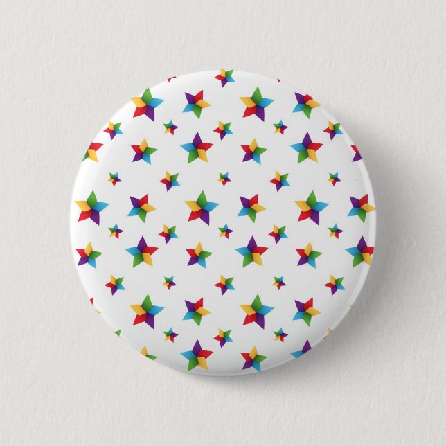 Macaron Rond 5 Cm Motif d'étoiles (Devant)