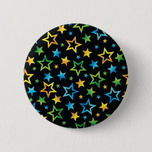 Macaron Rond 5 Cm Motif d'étoiles