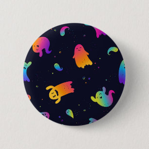 Macaron Rond 5 Cm Motif fantôme
