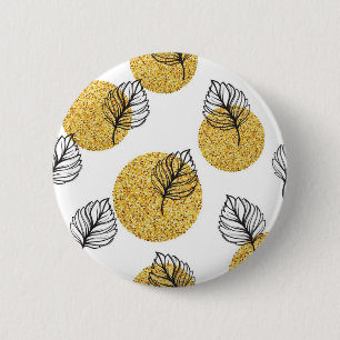 Macaron Rond 5 Cm motif feuille