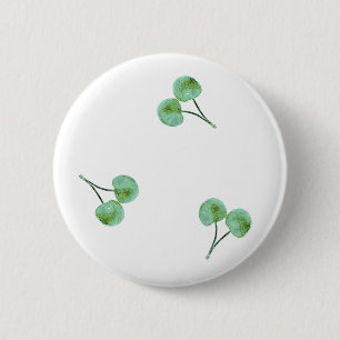 Macaron Rond 5 Cm Motif Green Cherry