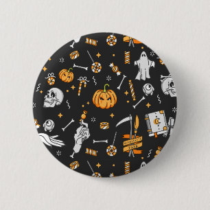 Macaron Rond 5 Cm Motif Halloween 2
