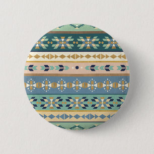 Macaron Rond 5 Cm Motif indien extérieur d'étape de Geo