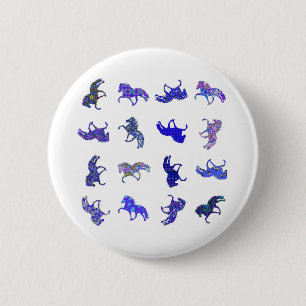 Macaron Rond 5 Cm Motif islandais