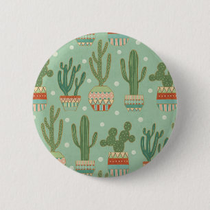 Macaron Rond 5 Cm Motif mis en pot de cactus d'étape   de Geo de