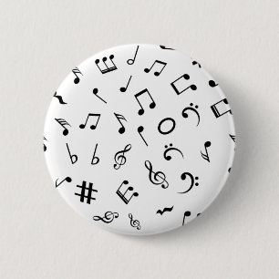 Macaron Rond 5 Cm Motif musical