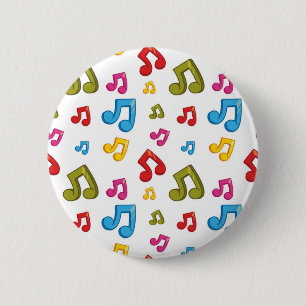 Macaron Rond 5 Cm Motif musical