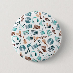 Macaron Rond 5 Cm Motif musical