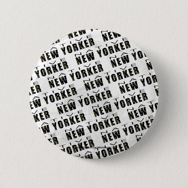 Macaron Rond 5 Cm Motif natif du New Yorker (Devant)