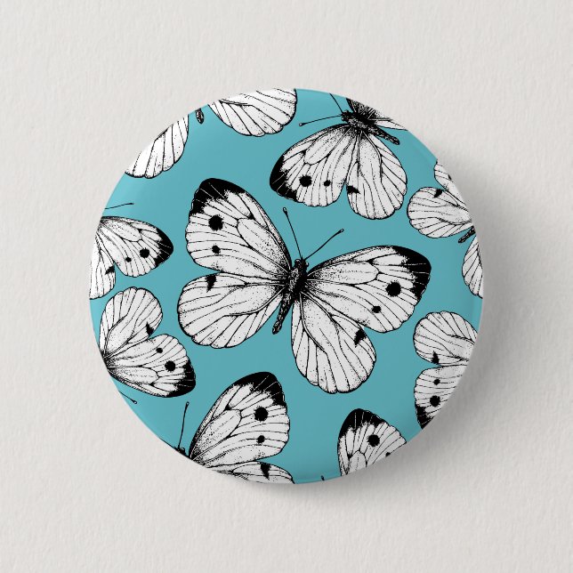 Macaron Rond 5 Cm Motif papillon de choux (Devant)