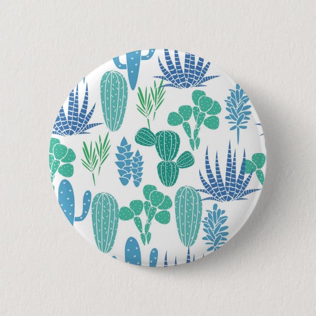 Macaron Rond 5 Cm motif plante (Devant)