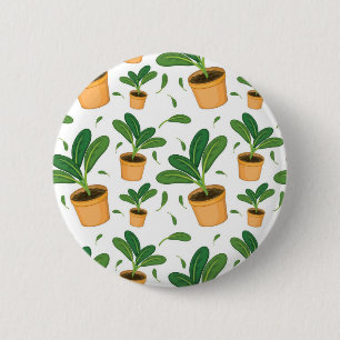 Macaron Rond 5 Cm motif plante