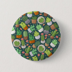 Macaron Rond 5 Cm motif plante