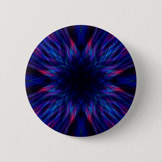 Macaron Rond 5 Cm Motif pourpre et bleu (Devant)