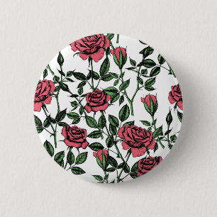 Macaron Rond 5 Cm motif rose