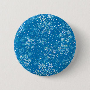 Macaron Rond 5 Cm Motif Snowflake