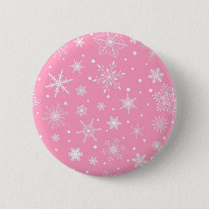 Macaron Rond 5 Cm Motif Snowflake