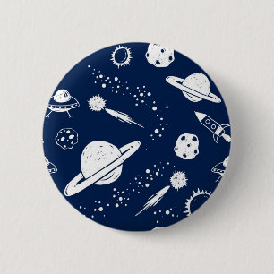 Macaron Rond 5 Cm Motif spatial