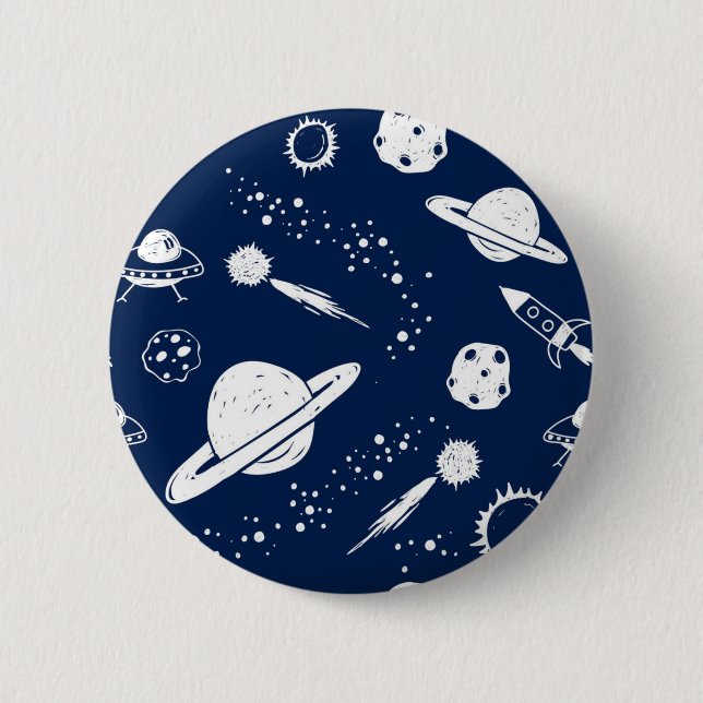 Macaron Rond 5 Cm Motif spatial (Devant)