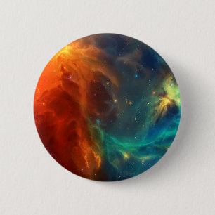 Macaron Rond 5 Cm Motif spatial