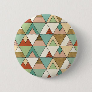 Macaron Rond 5 Cm Motif tribal tiré par la main d'étape   de Geo d