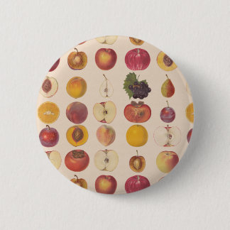 Macaron Rond 5 Cm Motif vintage de fruits