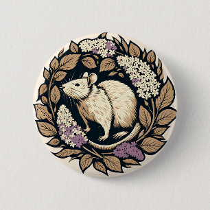 Macaron Rond 5 Cm Motifs de rat rat rat rat