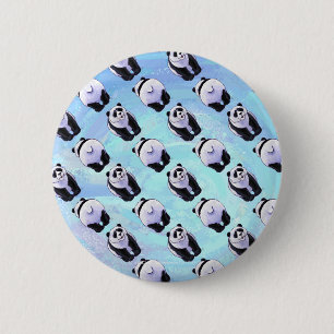 Macaron Rond 5 Cm Motifs d'ours panda