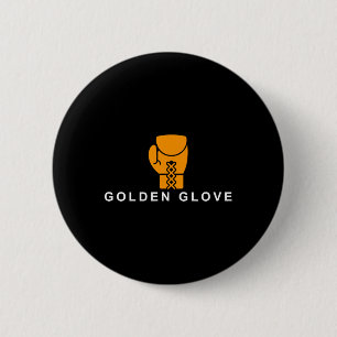 Macaron Rond 5 Cm Motivation de boxe 'Gant d'or' 