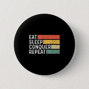 Macaron Rond 5 Cm Motivation Drôle Rétro Vintage - Manger Dormir Con