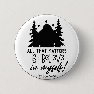 Macaron Rond 5 Cm Motivational Big Foot Croire en soi