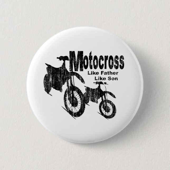 Macaron Rond 5 Cm Motocross père/fils (Devant)