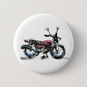 Macaron Rond 5 Cm Motocyclette