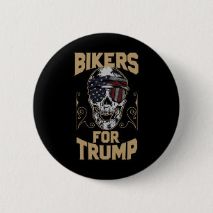 Macaron Rond 5 Cm Motocycliste pour les voix pro Trump