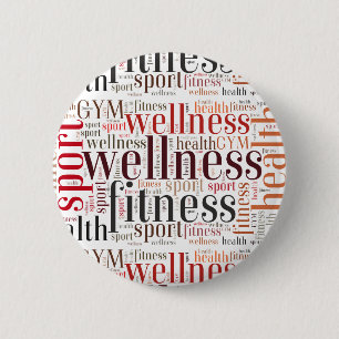 Macaron Rond 5 Cm Mots fitness