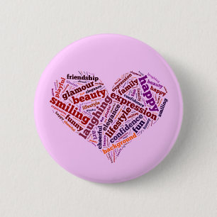 Macaron Rond 5 Cm Mots heureux