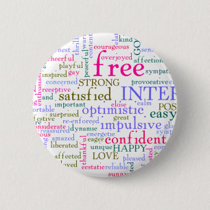Macaron Rond 5 Cm Mots stimulants