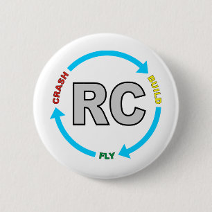 Macaron Rond 5 Cm Mouche RC d'accident de construction