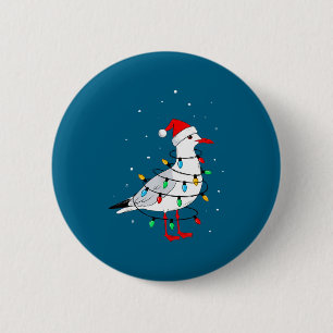 Macaron Rond 5 Cm Mouette drôle d'oiseau Noël amateur d'animaux