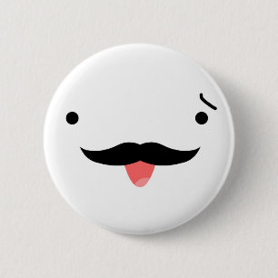 Macaron Rond 5 Cm Moustache