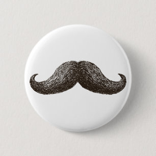 Macaron Rond 5 Cm Moustache de La (lumière)