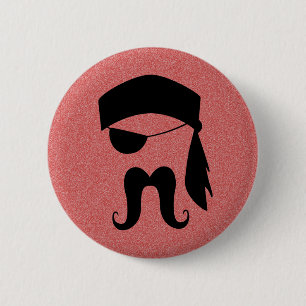 Macaron Rond 5 Cm Moustache de pirate
