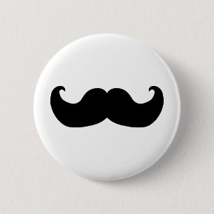 Macaron Rond 5 Cm Moustache noire