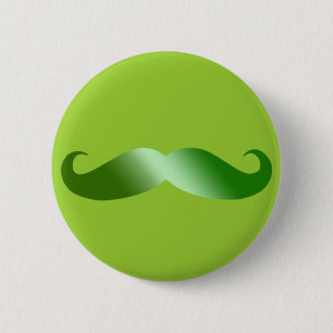 Macaron Rond 5 Cm Moustache verte
