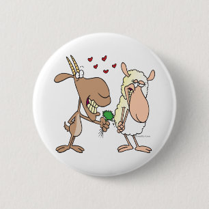 Macaron Rond 5 Cm mouton chèvre mignon amour dessin animé