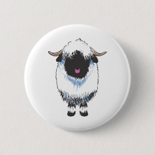 MACARON ROND 5 CM MOUTONS DU VALAIS BLACKNOSE